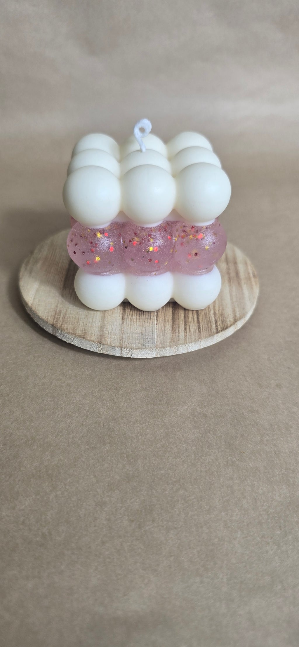 burbuja de cera y gel