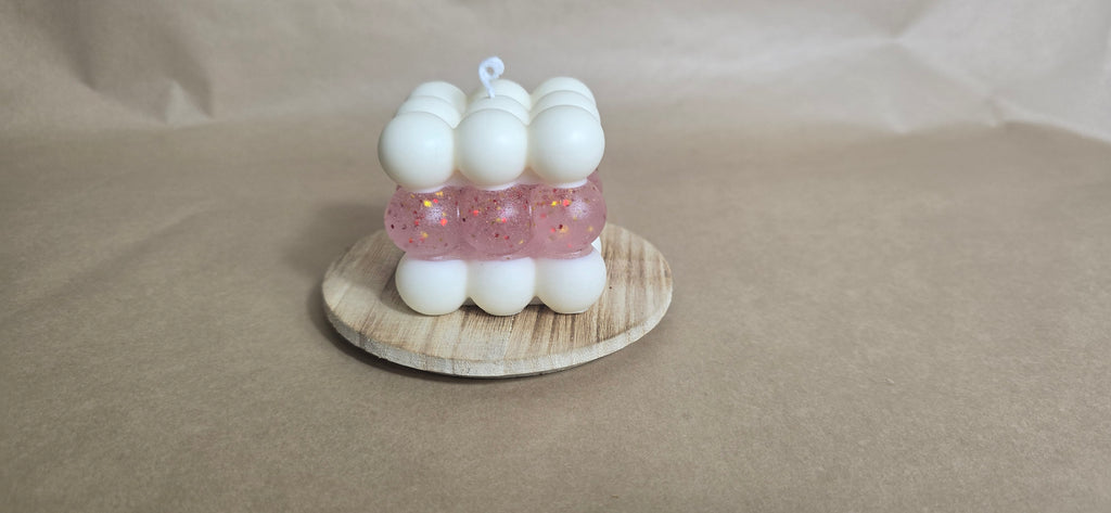 burbuja de cera y gel